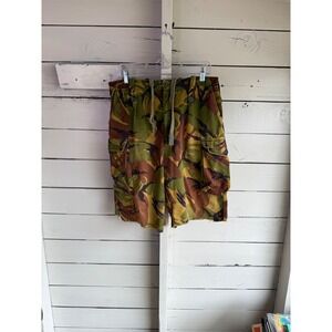 Vintage British Military DPM Camo Cargo Shorts Mens 35 Cut Off Combat Woodland